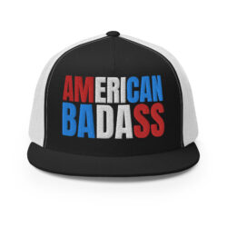 Kid Rock AMERICAN BADASS (Red, White & Blue patriotic version) Embroidered Trucker Cap