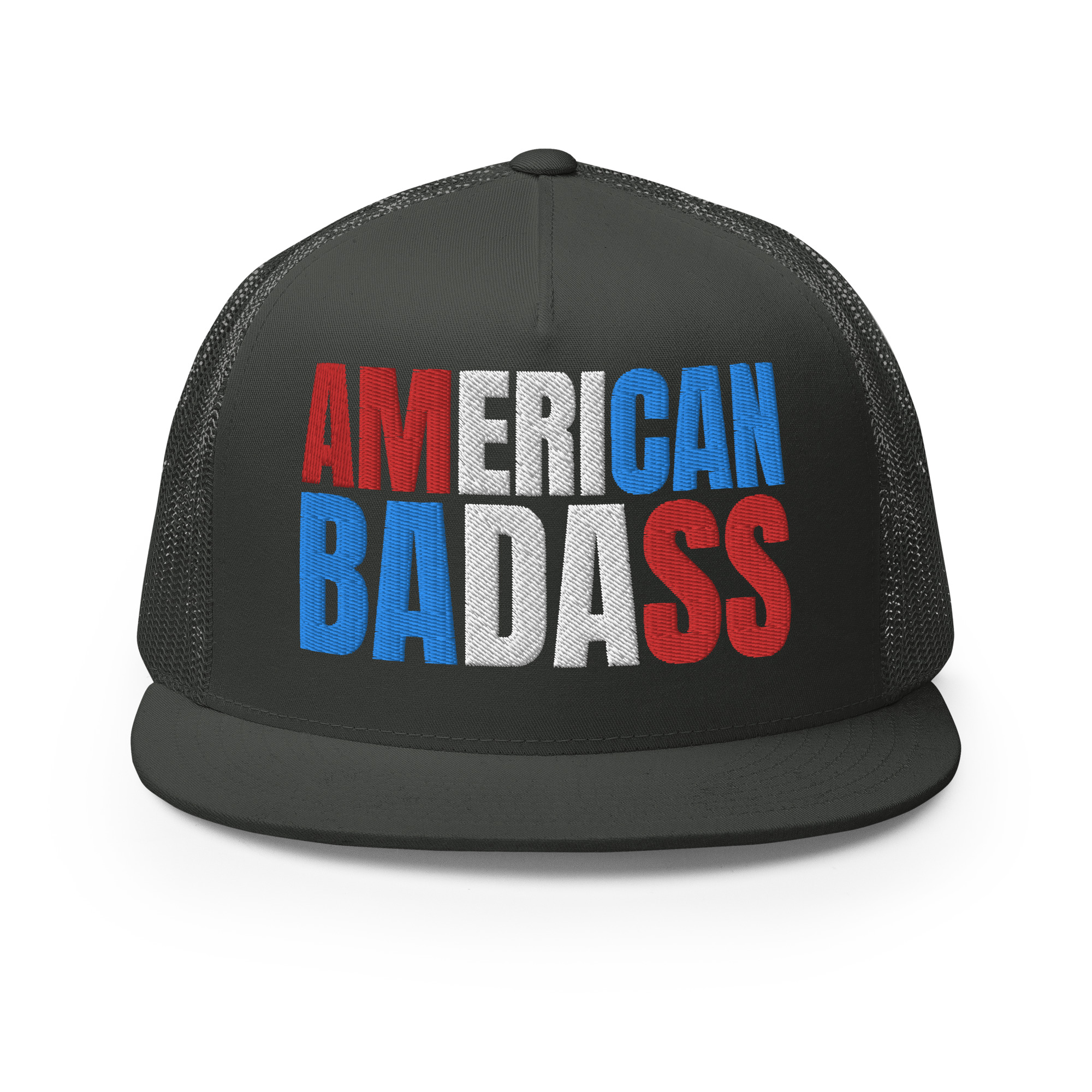 Kid Rock AMERICAN BADASS (Red, White & Blue patriotic version) Embroidered Trucker Cap - Image 7