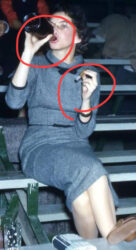 A Lady Drinking and Smoking in Public when it wasn't acceptable