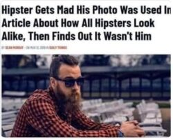 All Hipsters Look Alike meme