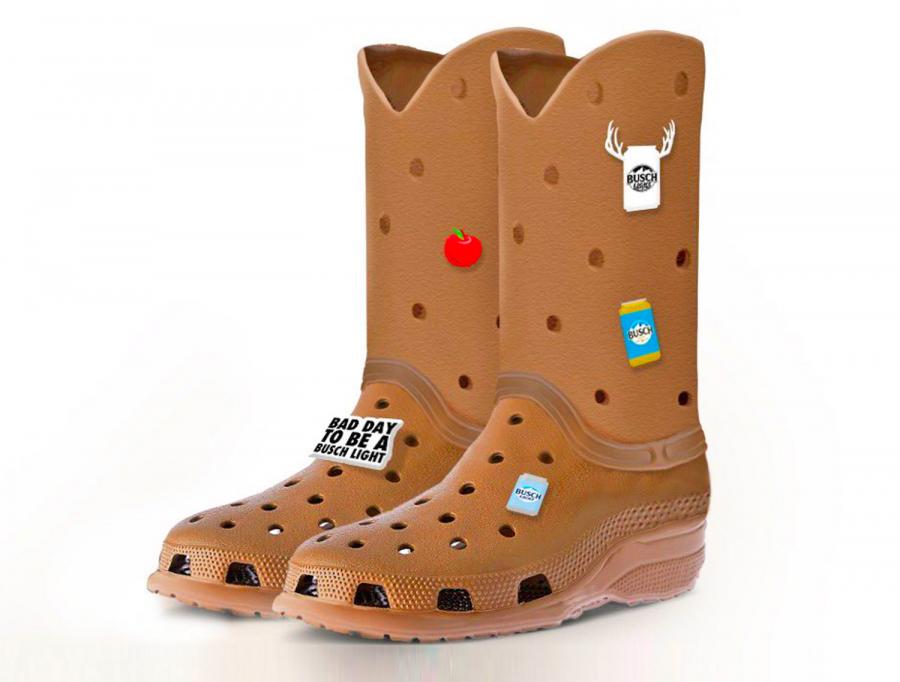 Cowboy Boot Crocs Busch Light
