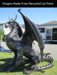 Dragon Made From Recycled Car Parts