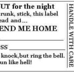 Drunk SEND ME HOME Label