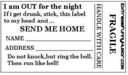 Drunk SEND ME HOME Label