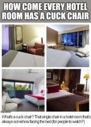 Every Hotel Room has a Cuck Chair