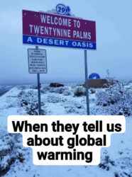 Global Warming - Snow in the Desert