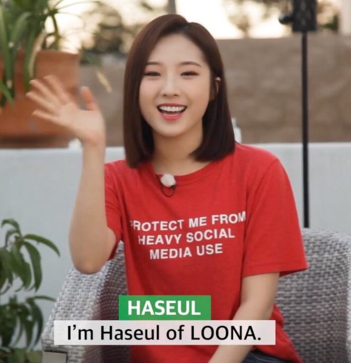 Haseul of LOONA Protect Me From Heavy Social Media Use shirt