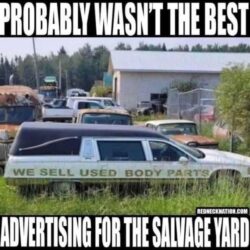 Hearse meme We Sell Used Body Parts