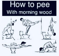 How to Pee with Morning Wood