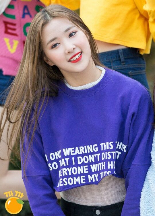 I'm Only Wearing This T-Shirt So That I Don't Distract Everyone With How Awesome My Tits Are shirt as worn by Uchae from K-Pop band NATURE
