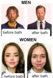 MEN vs WOMEN Before and After Bath