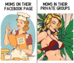 MOMS on their Facebook Page vs MOMS in their Private Groups