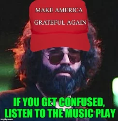 Make America Grateful Again - The Grateful Dead Jerry Garcia maga red hat meme