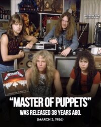 MetallicA MASTER OF PUPPETS was released 38 years ago - March 3 1986