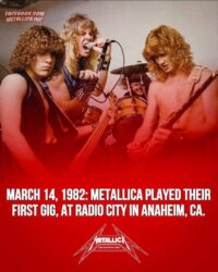MetallicA played their first gig in March 14 1982
