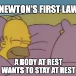 Newton's First Law - A Body At Rest Wants To Stay At Rest