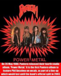 Pantera - Power Metal - Today in history