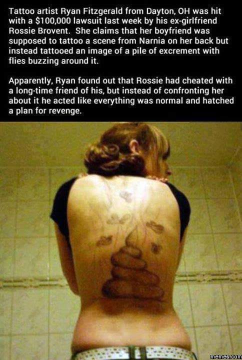 Pile of Shit full back Tattoo