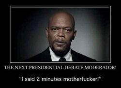 Presidential Debate Moderator Samuel L Jackson
