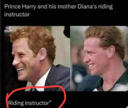 Prince Harry and Diana's riding instructor