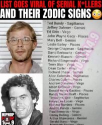 SERIAL KILLERS Zodiac Signs