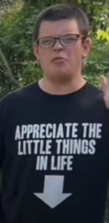 Sketch - Appreciate The Little Things In Life (down arrow) shirt - Whats Up Brother