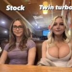 Stock vs Twin Turbo boobs meme
