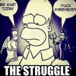 The Struggle - starring Homer Simpson