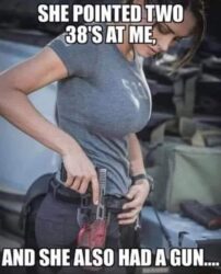 Two 38's and a gun