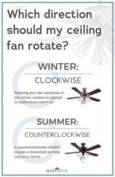 Which direction should my ceiling fan rotate