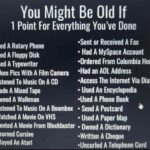 You Might Be Old If