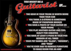 You Might Be a Guitarist if