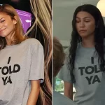 Zendaya I Told Ya shirt in Challengers movie