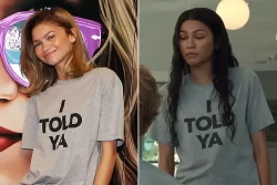 Zendaya I Told Ya shirt in Challengers movie