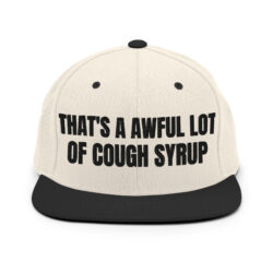 Cough Syrup snapback hat (embroidered text)