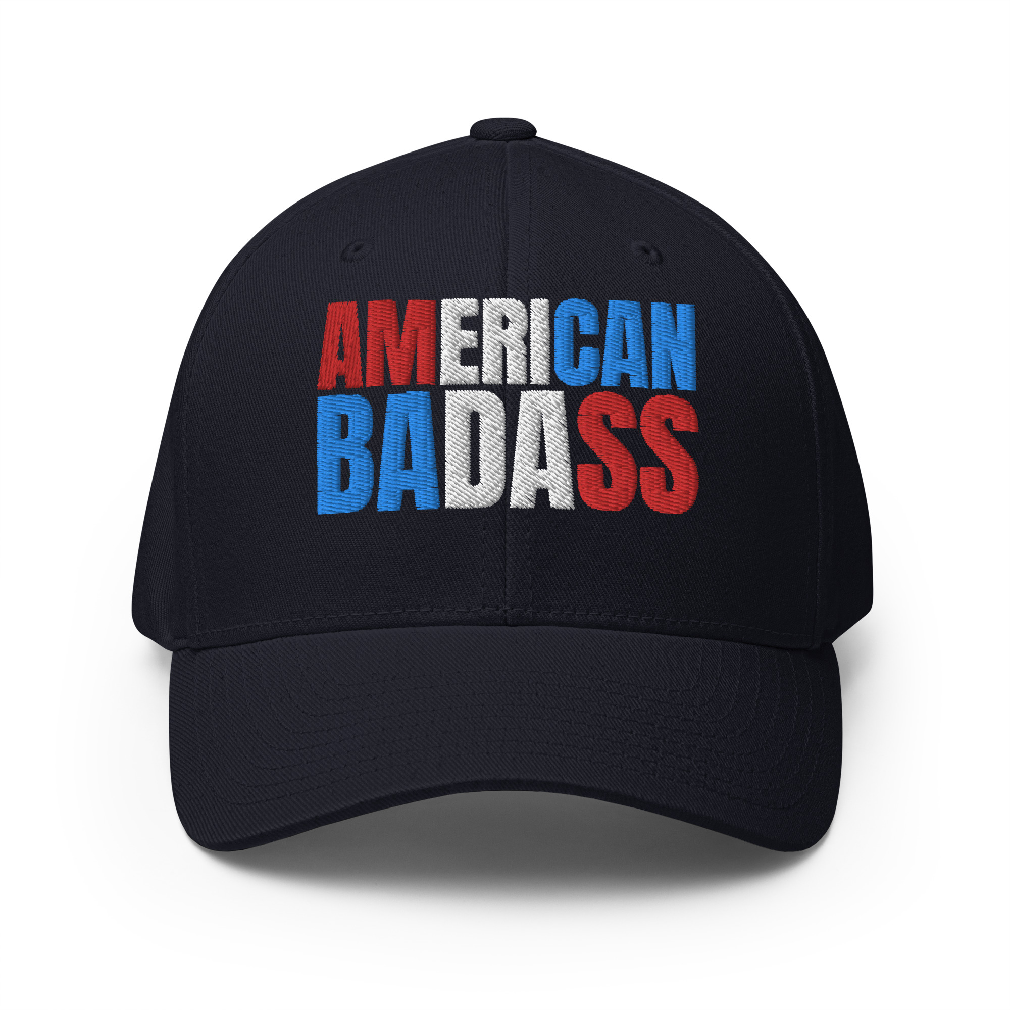 Kid Rock AMERICAN BADASS (Red, White & Blue patriotic version) Embroidered Flexfit Baseball Cap - Image 4