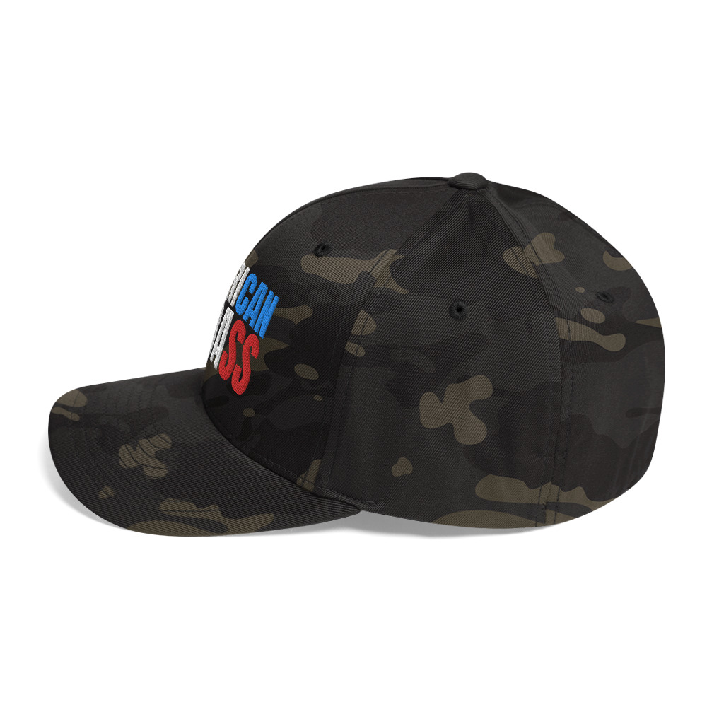Kid Rock AMERICAN BADASS (Red, White & Blue patriotic version) Embroidered Flexfit Baseball Cap - Image 2