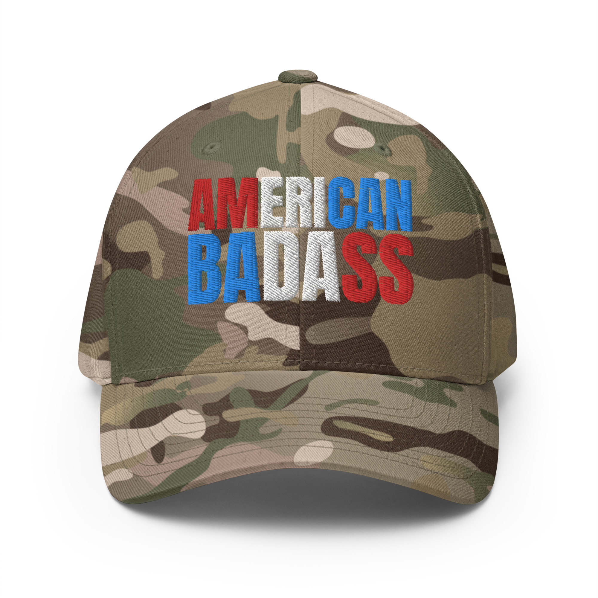 Kid Rock AMERICAN BADASS (Red, White & Blue patriotic version) Embroidered Flexfit Baseball Cap - Image 9