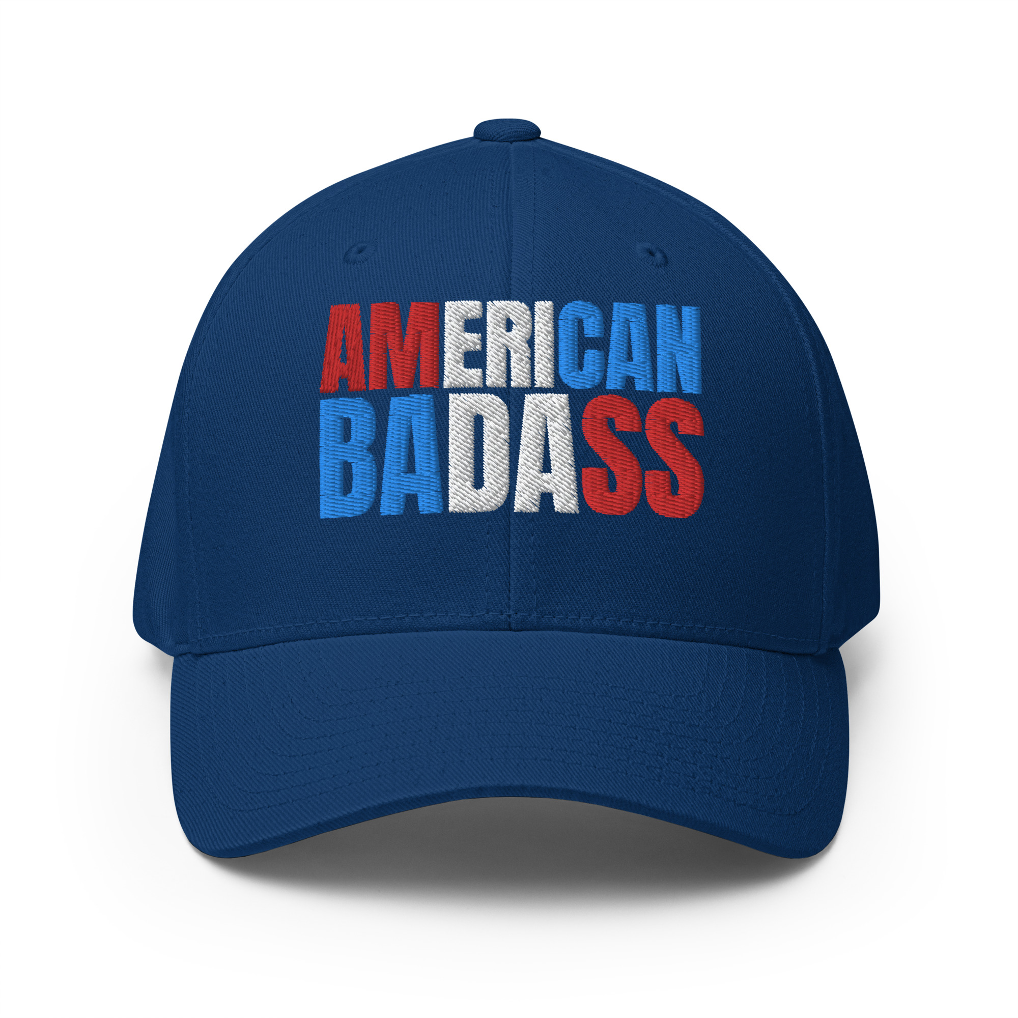 Kid Rock AMERICAN BADASS (Red, White & Blue patriotic version) Embroidered Flexfit Baseball Cap - Image 6