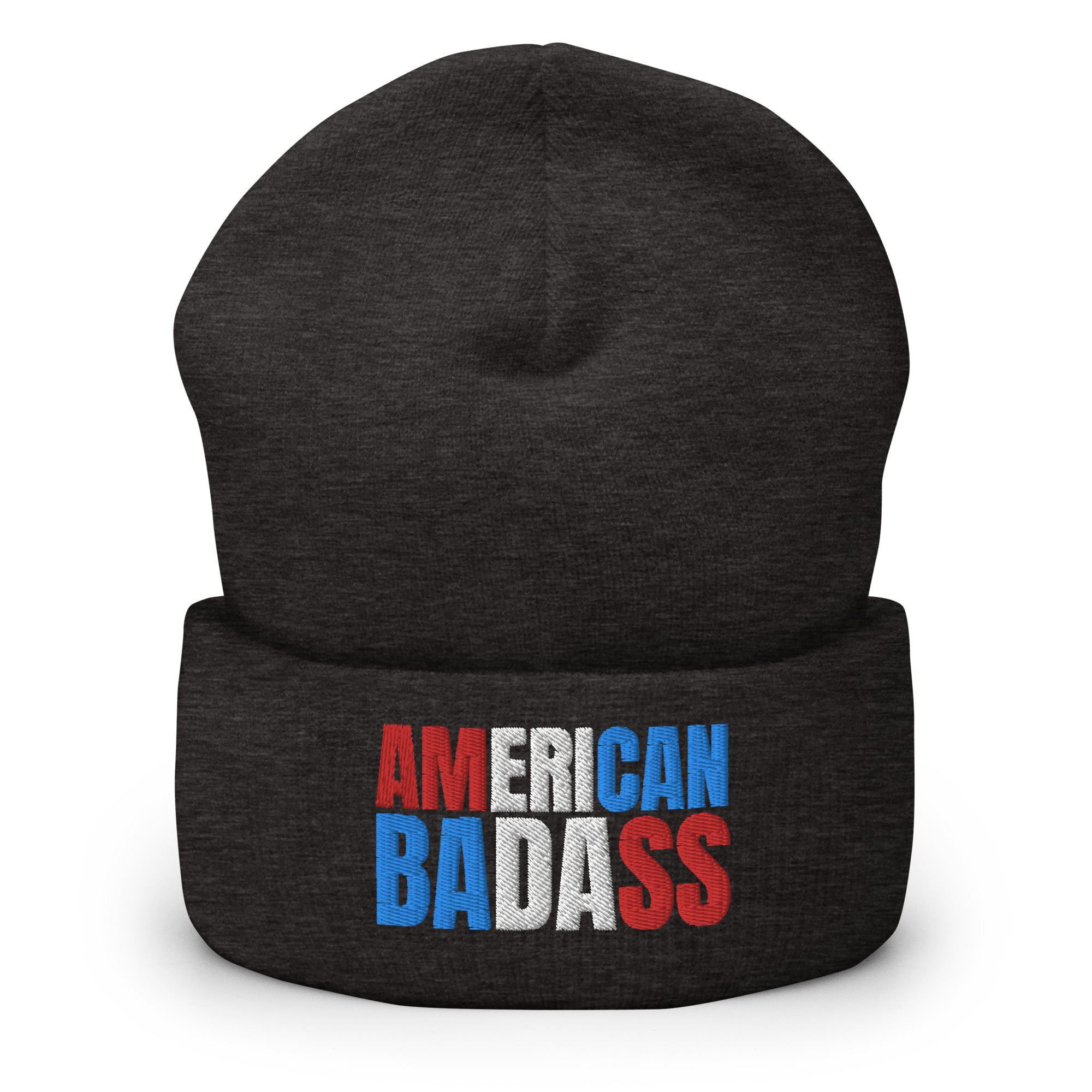 Kid Rock AMERICAN BADASS (Red, White & Blue patriotic version) Embroidered Beanie - Image 3