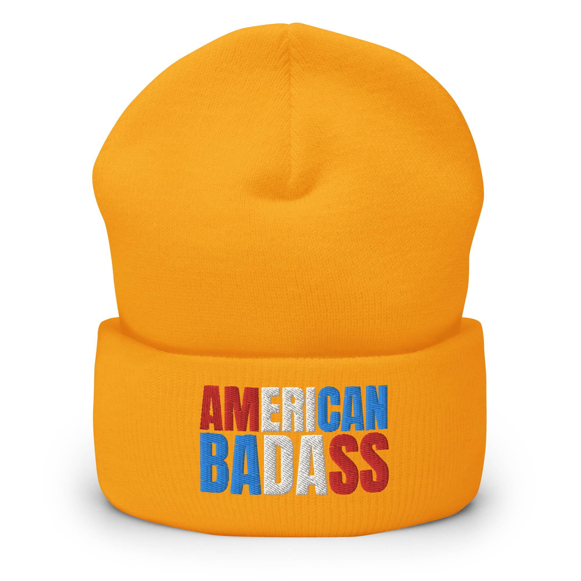 Kid Rock AMERICAN BADASS (Red, White & Blue patriotic version) Embroidered Beanie - Image 7