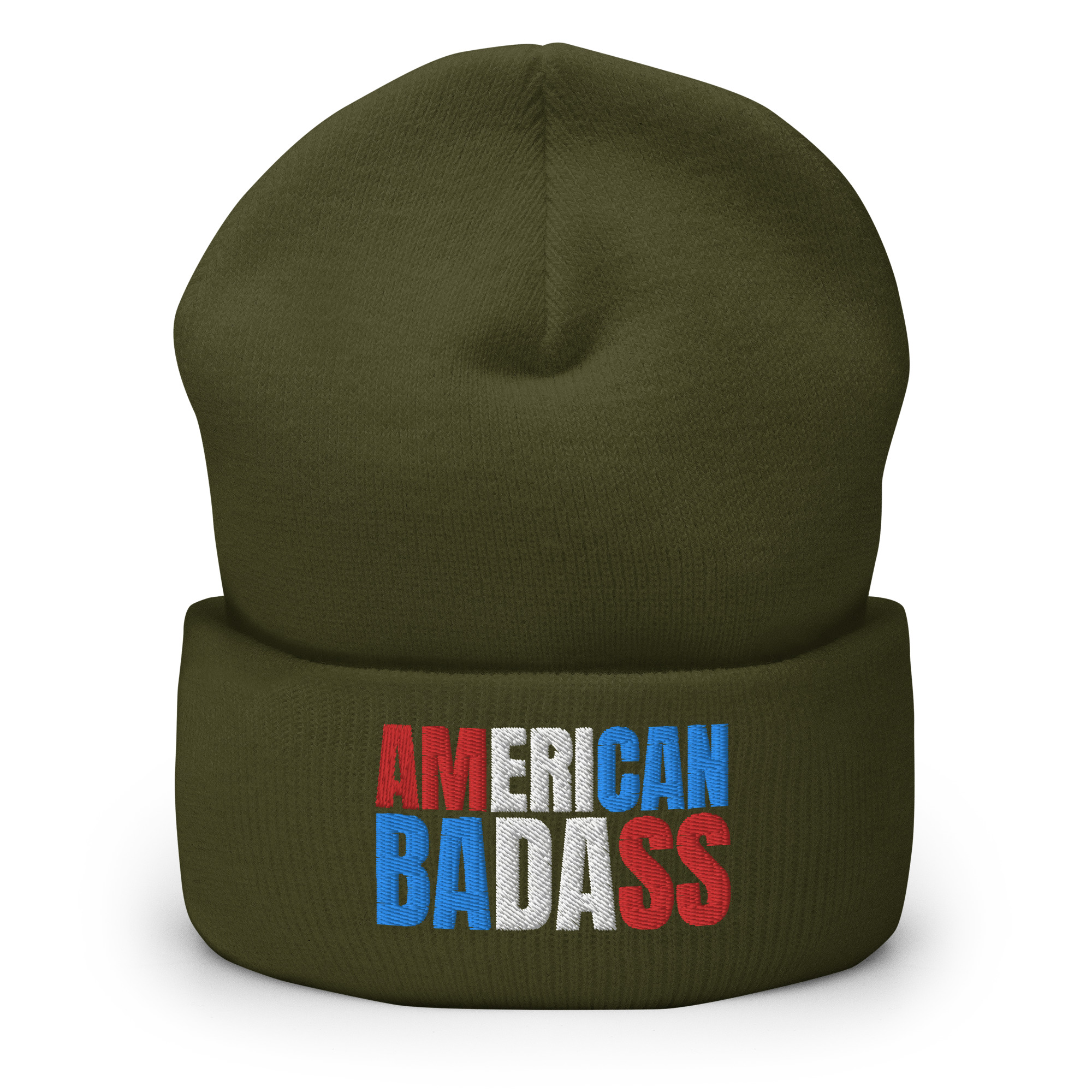 Kid Rock AMERICAN BADASS (Red, White & Blue patriotic version) Embroidered Beanie - Image 5