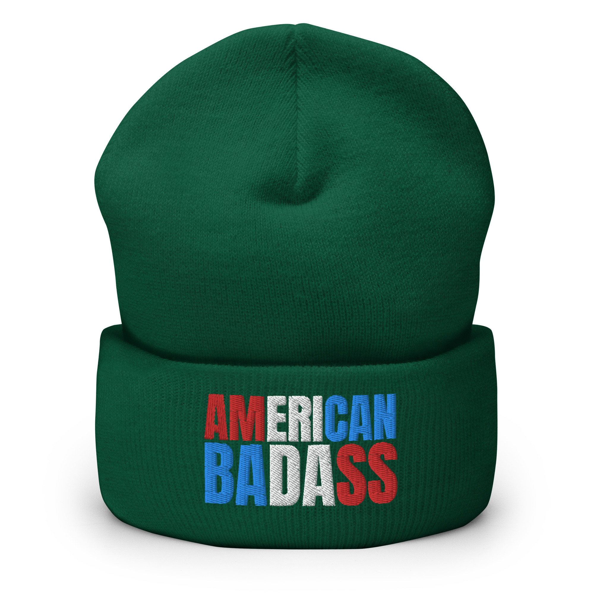 Kid Rock AMERICAN BADASS (Red, White & Blue patriotic version) Embroidered Beanie - Image 6