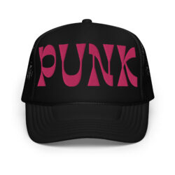PUNK (in bold white letters) Embroidered trucker hat