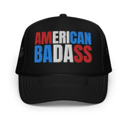 Kid Rock AMERICAN BADASS (Red, White & Blue patriotic version) Embroidered Trucker Hat