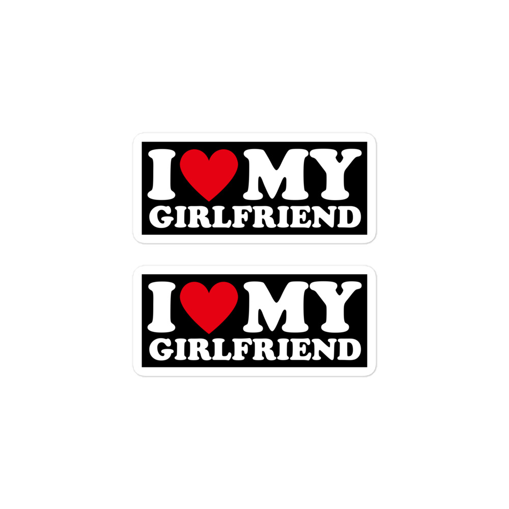 I Love My Girlfriend I Heart My Girlfriend GF Sticker Pack - Image 2