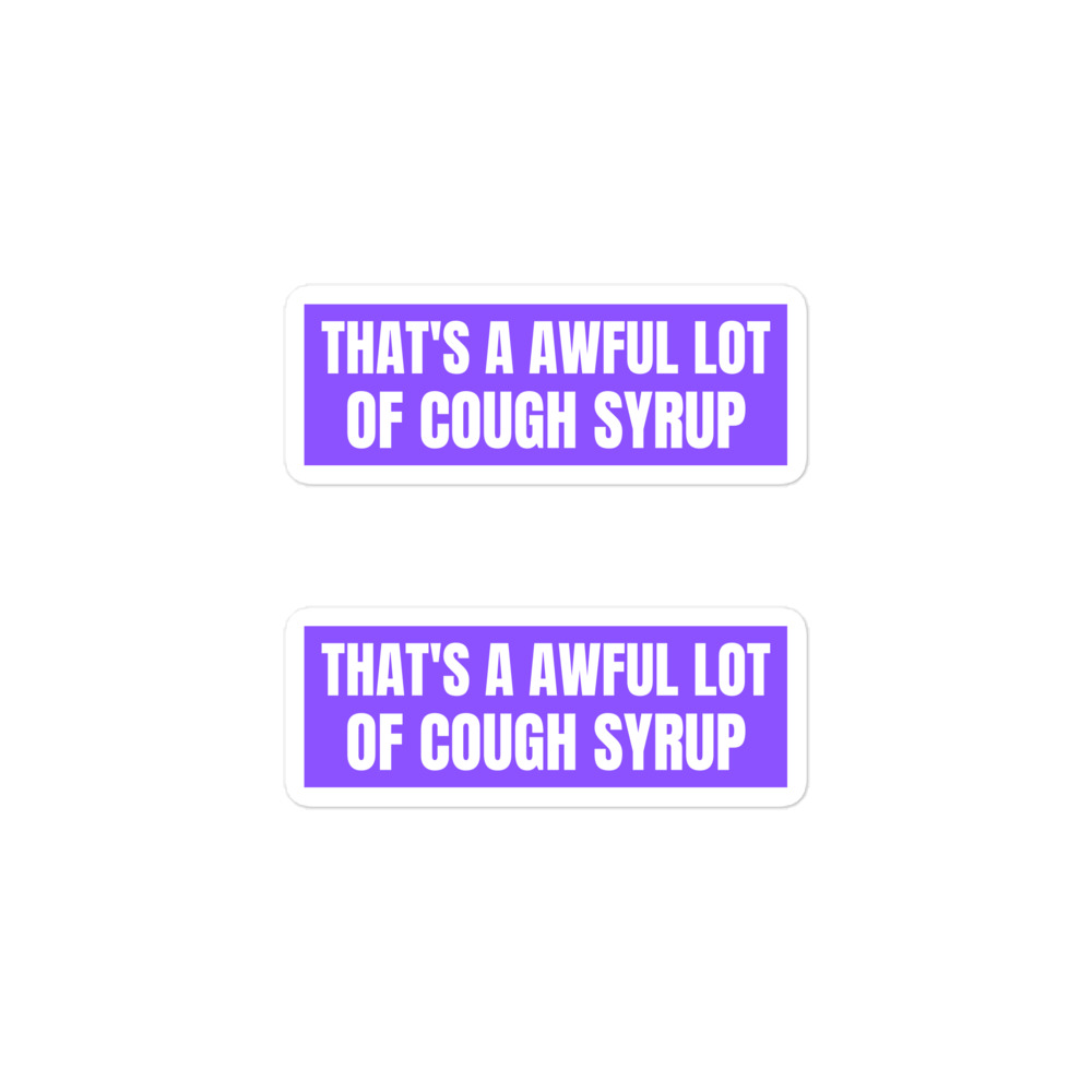 Cough Syrup purple sticker - Image 2