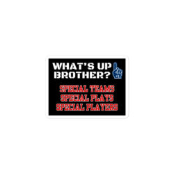 Alternative view of WHAT'S UP BROTHER Special Teams Special Plays Special Players Sticker