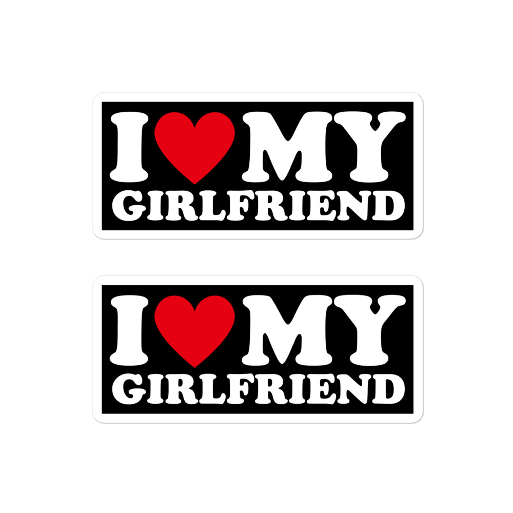 I Love My Girlfriend I Heart My Girlfriend GF Sticker Pack - Image 3