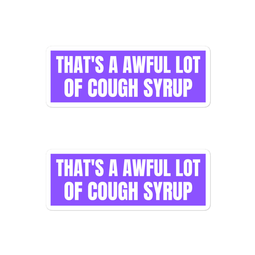 Cough Syrup purple sticker - Image 3